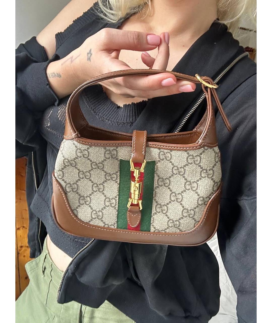 GUCCI Коричневая сумка с короткими ручками, фото 5