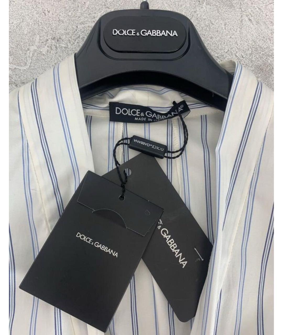 DOLCE&GABBANA Белая хлопковая блузы, фото 3