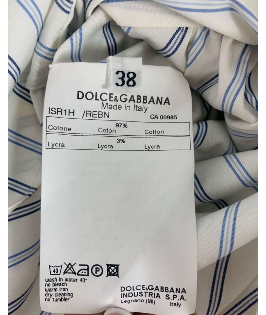 DOLCE&GABBANA Белая хлопковая блузы, фото 5