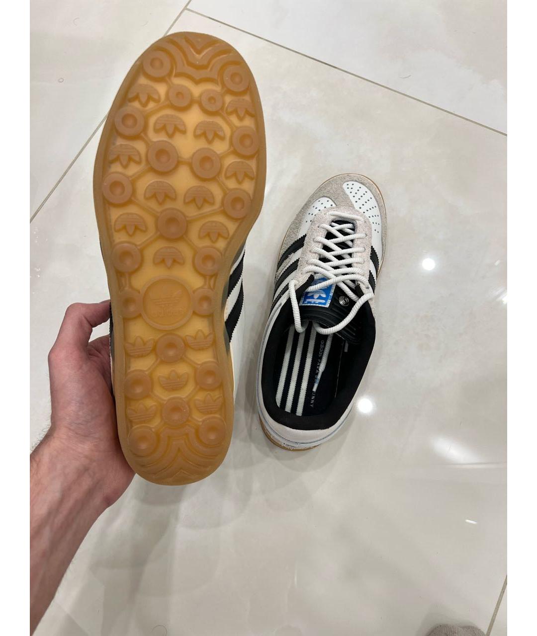 ADIDAS Белые кожаные низкие кроссовки / кеды, фото 7
