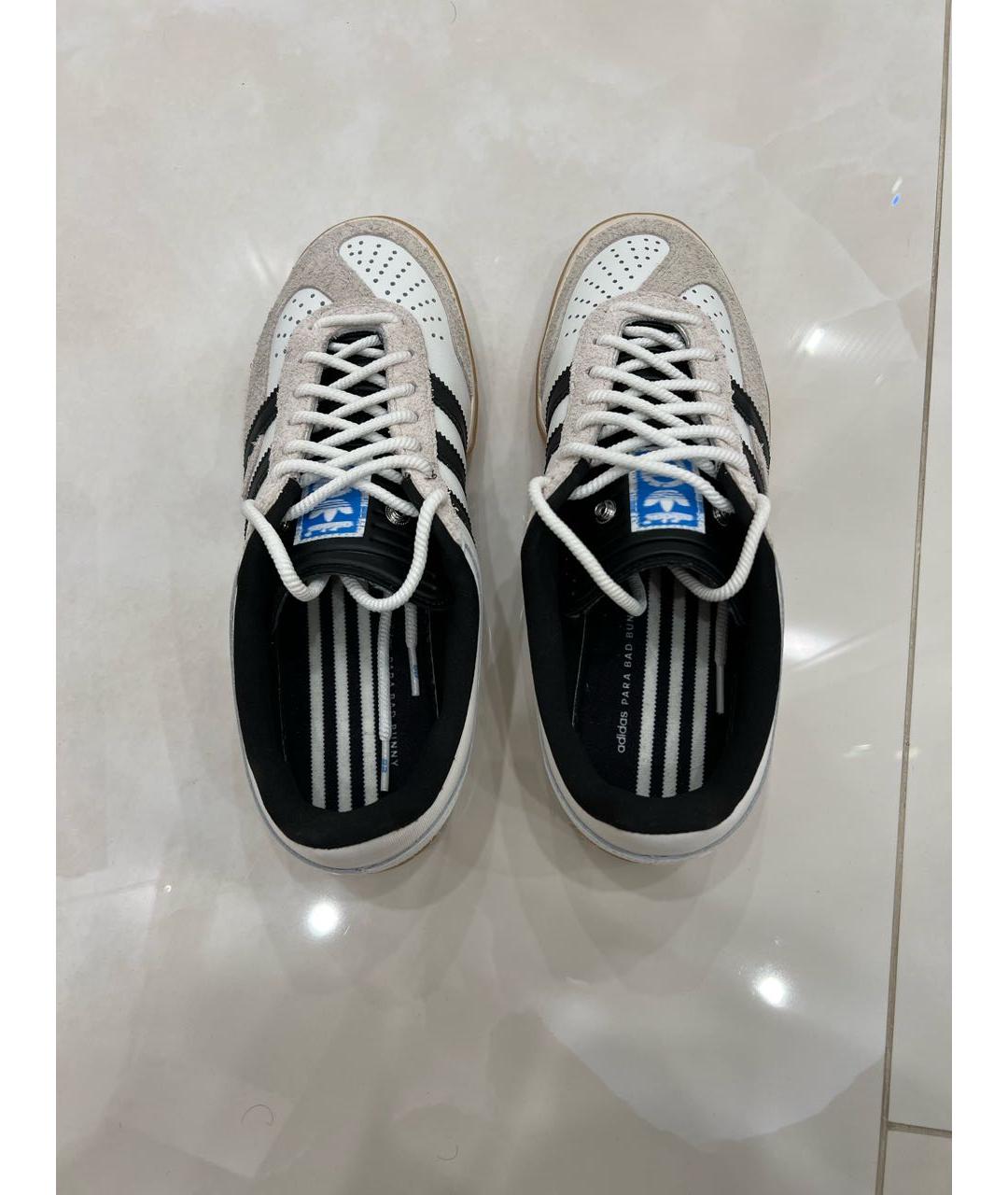 ADIDAS Белые кожаные низкие кроссовки / кеды, фото 3