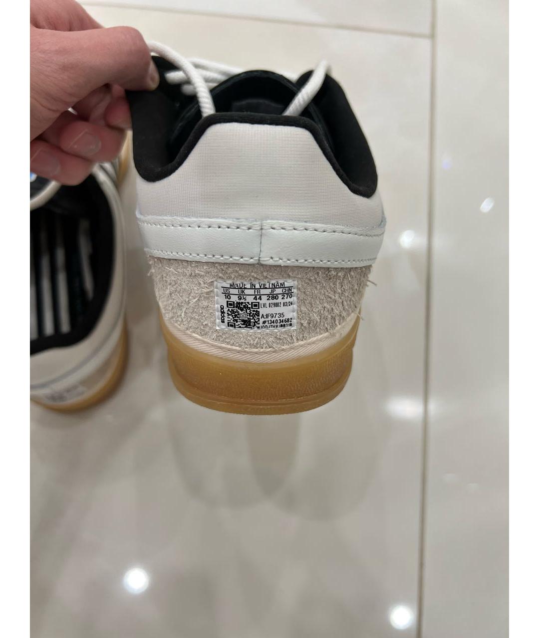 ADIDAS Белые кожаные низкие кроссовки / кеды, фото 5