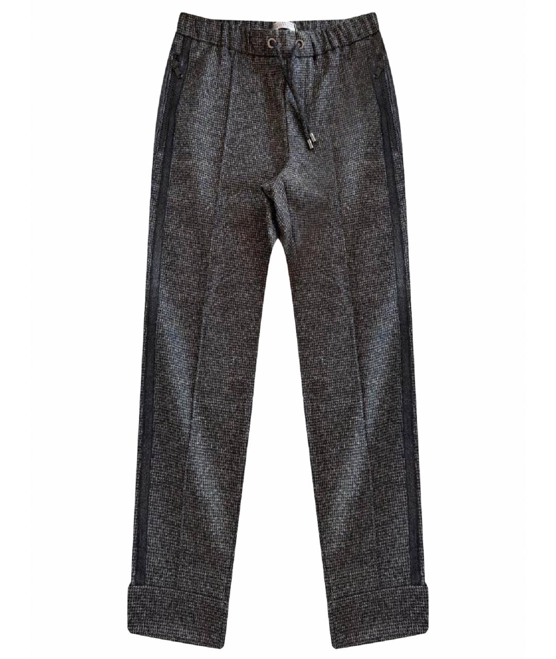 BRUNELLO CUCINELLI Антрацитовые прямые брюки, фото 9