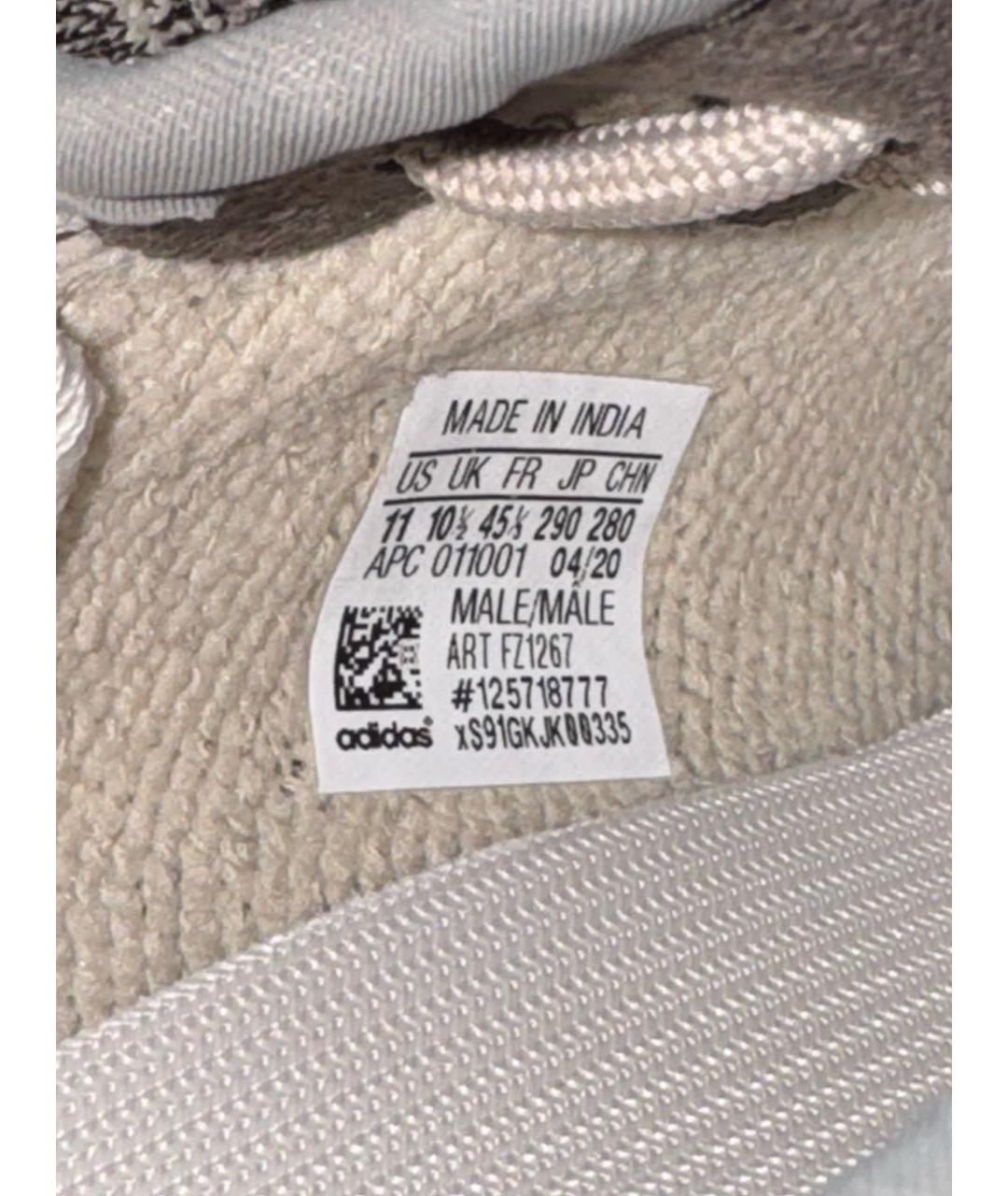 ADIDAS YEEZY Бежевые текстильные низкие кроссовки / кеды, фото 6