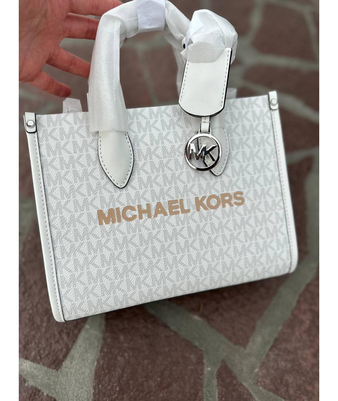 MICHAEL KORS Белая сумка тоут, фото 5