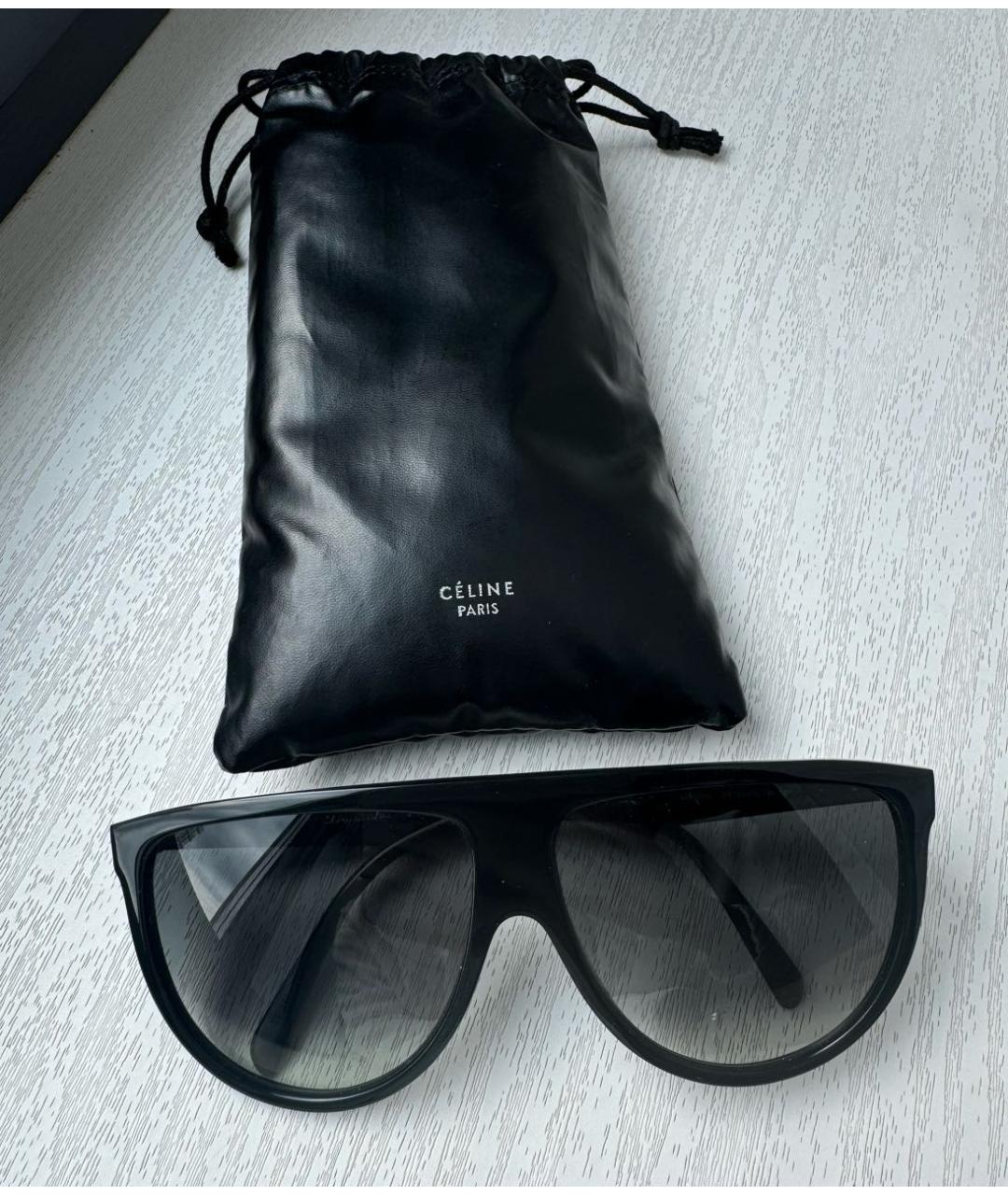 CELINE Черные пластиковые солнцезащитные очки, фото 4