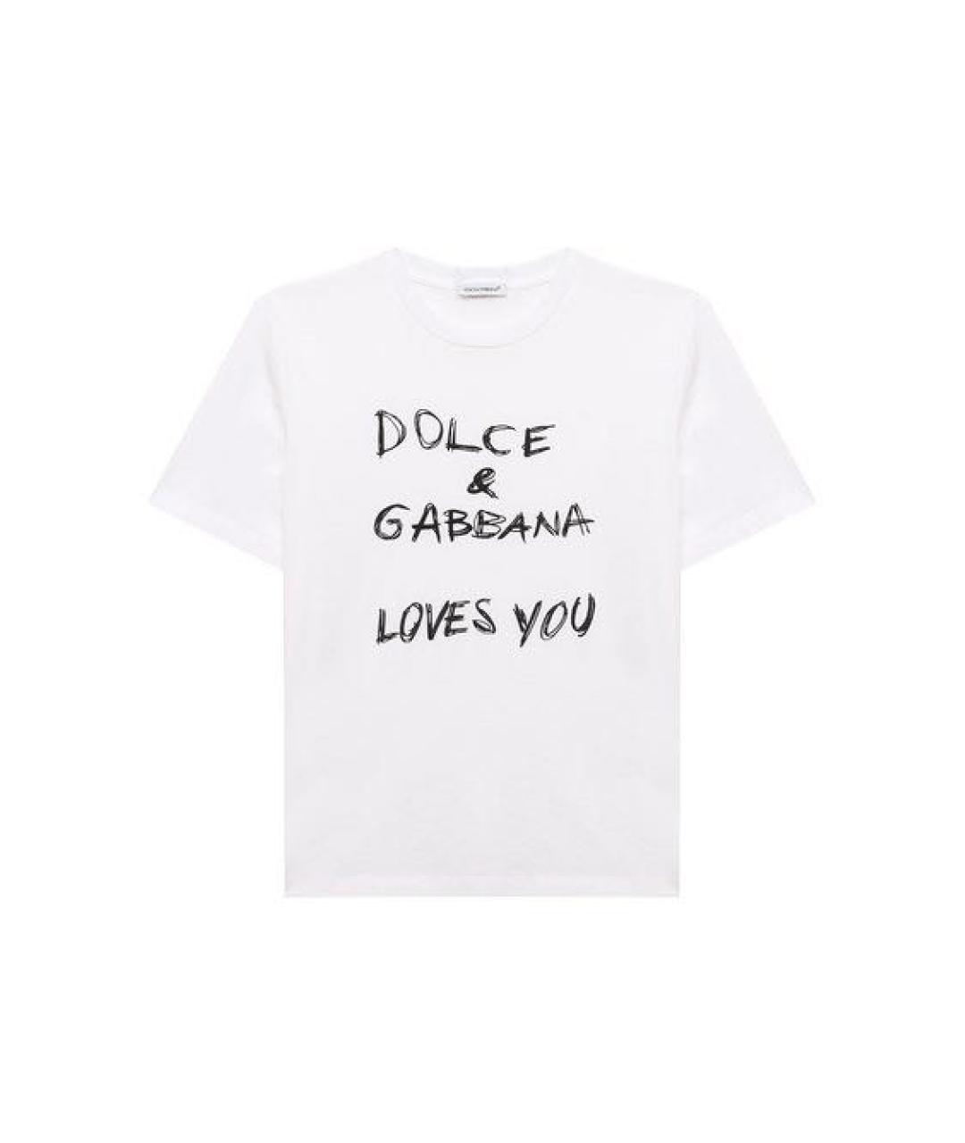 DOLCE&GABBANA Белый хлопковый детская футболка / топ, фото 1