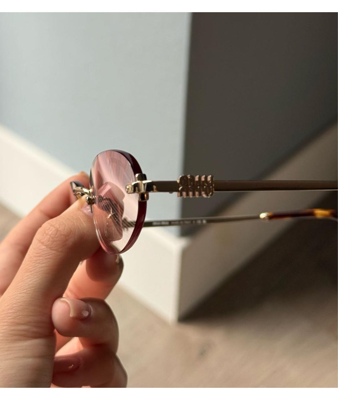 MIU MIU Металлические солнцезащитные очки, фото 5