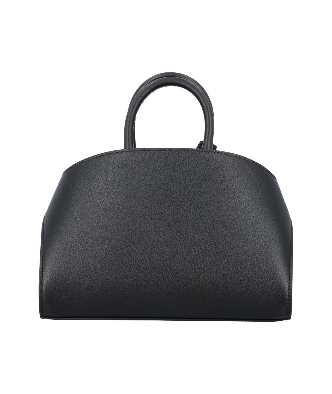 FERRAGAMO Черная кожаная сумка тоут, фото 4