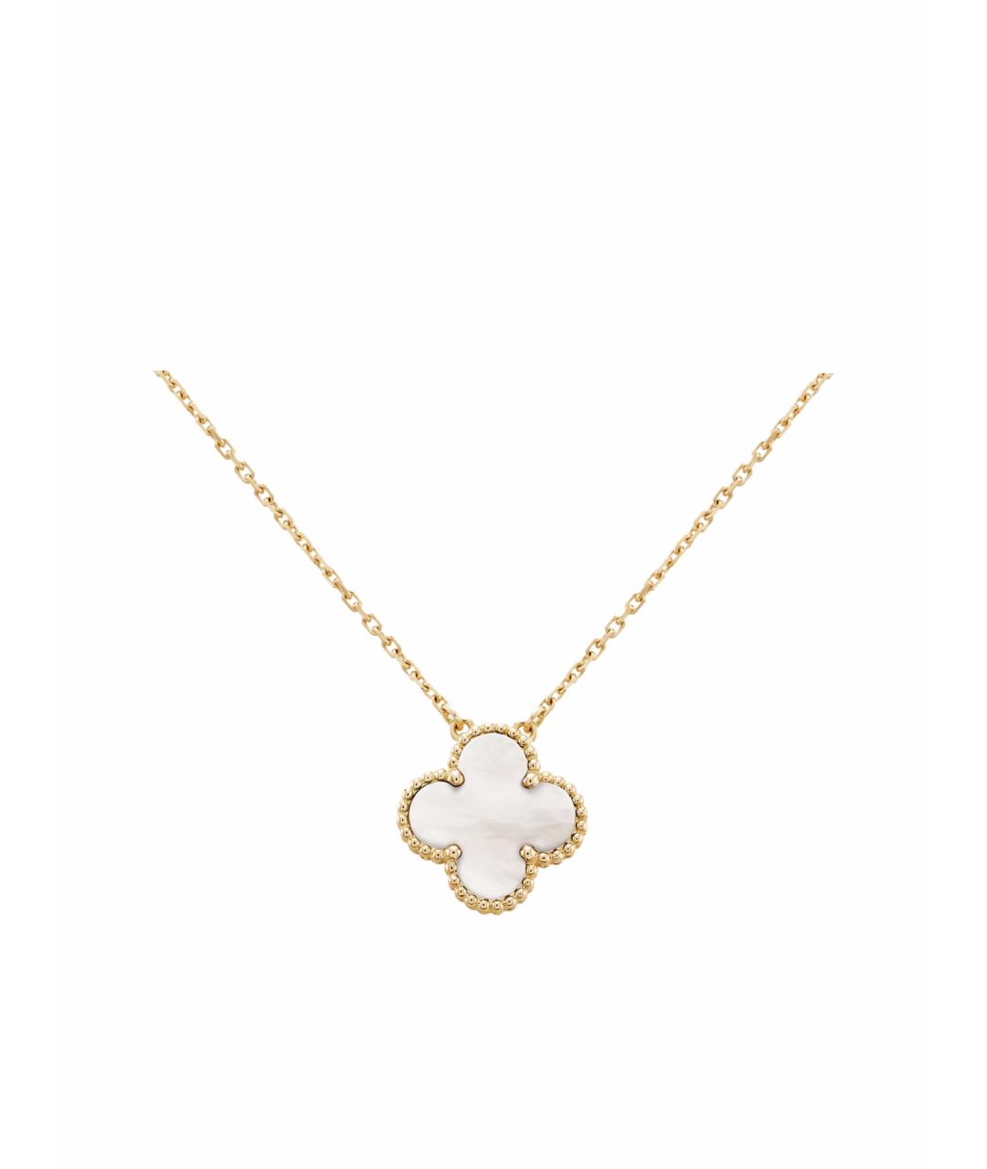 VAN CLEEF & ARPELS Белая подвеска из желтого золота, фото 1