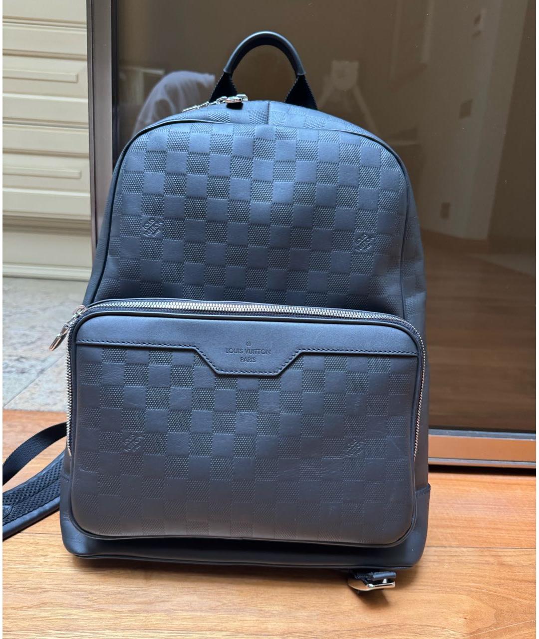 LOUIS VUITTON Черный кожаный портфель, фото 3