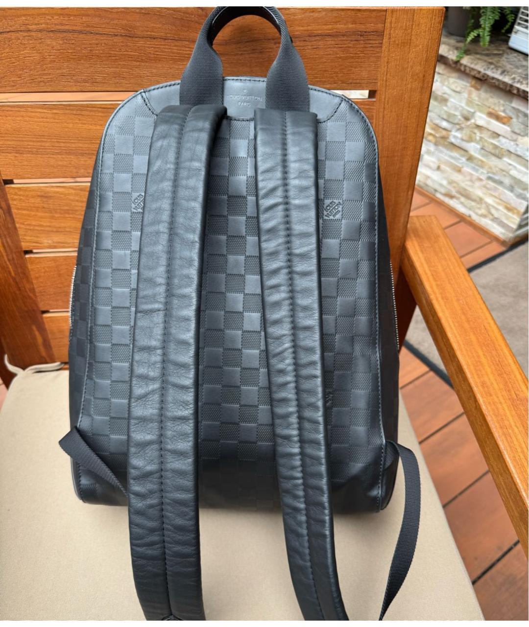 LOUIS VUITTON Черный кожаный портфель, фото 2