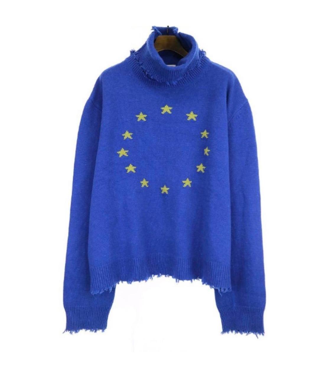 VETEMENTS Синий шерстяной джемпер / свитер, фото 8