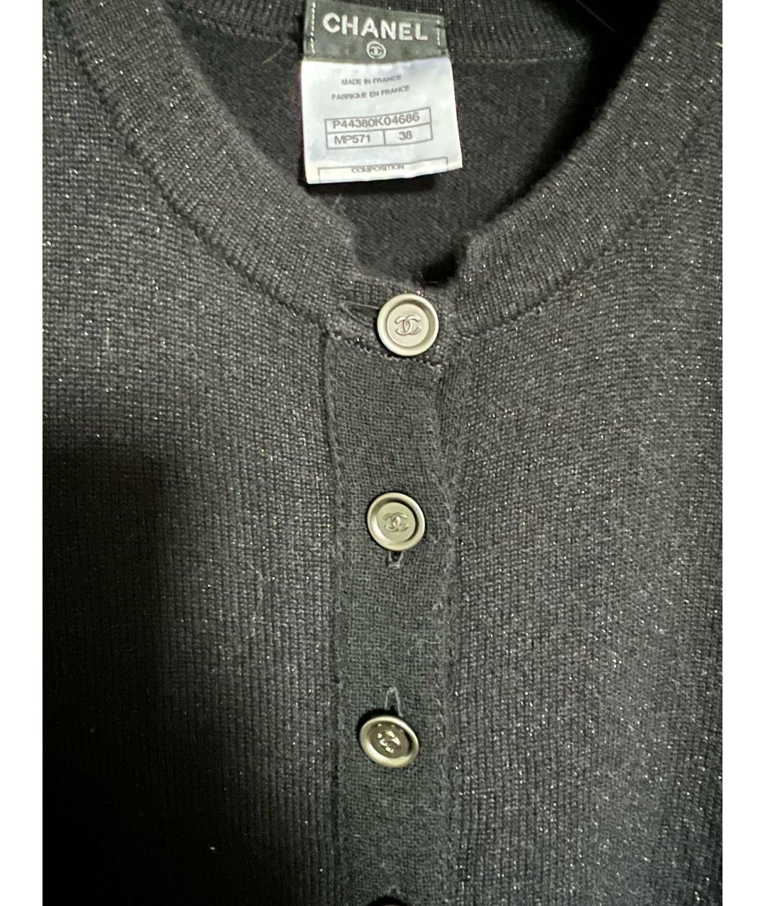 CHANEL Черный кашемировый джемпер / свитер, фото 4