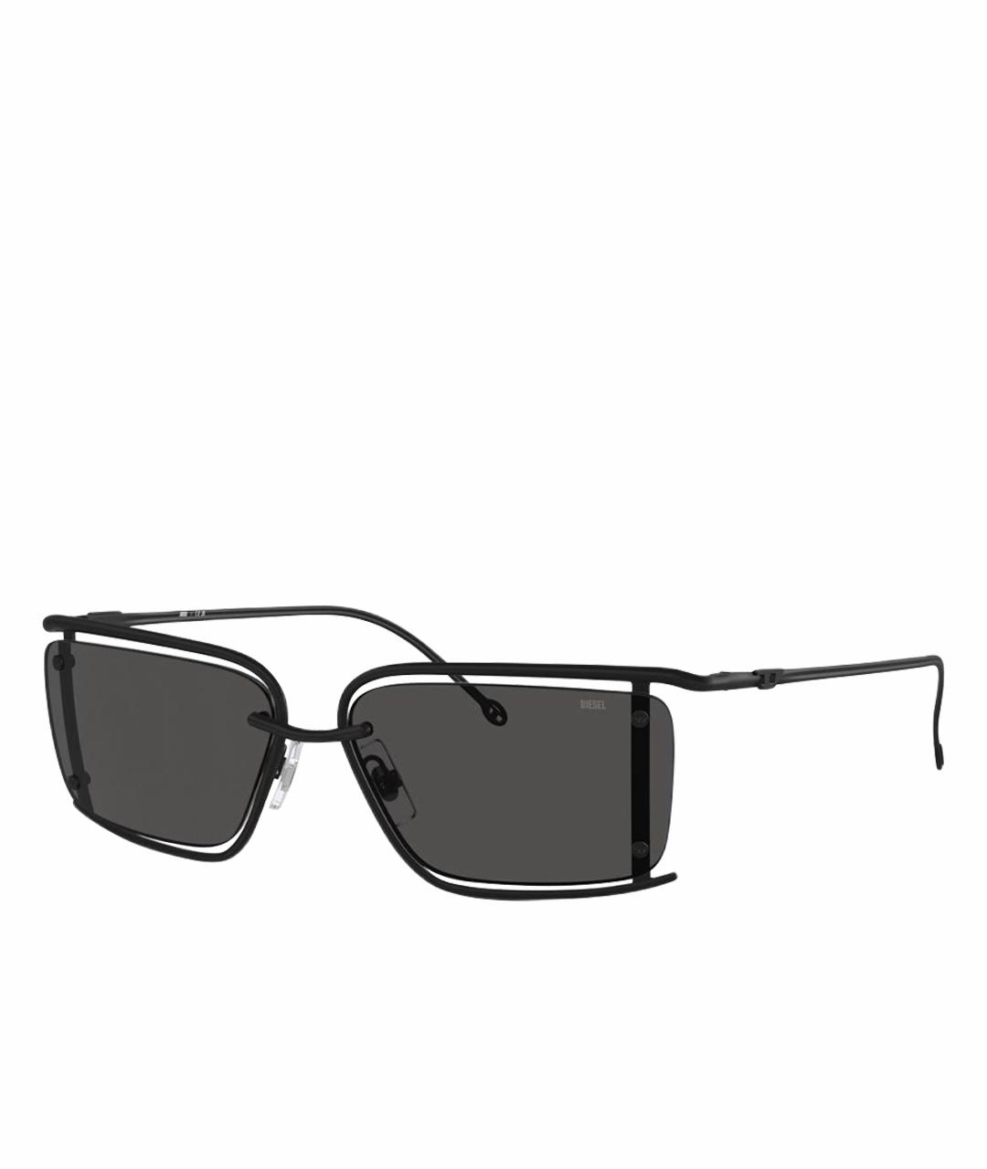 DIESEL Черные пластиковые солнцезащитные очки, фото 1