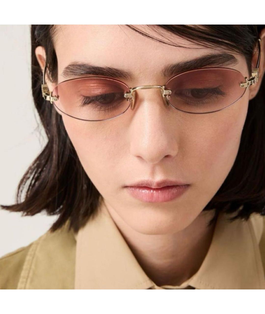 MIU MIU Металлические солнцезащитные очки, фото 4