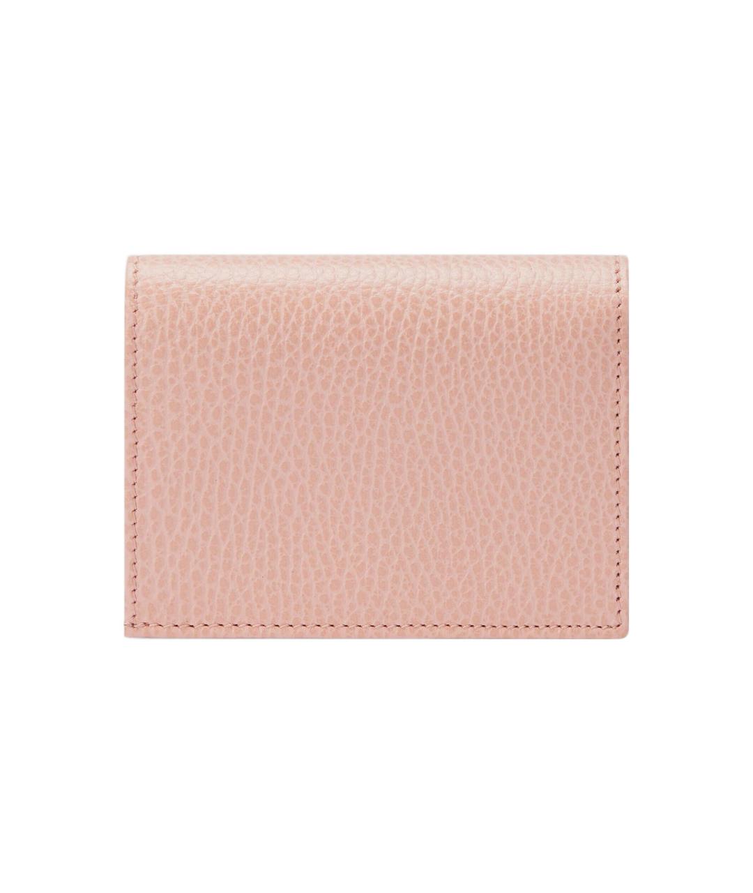 GUCCI Розовый кожаный кошелек, фото 3