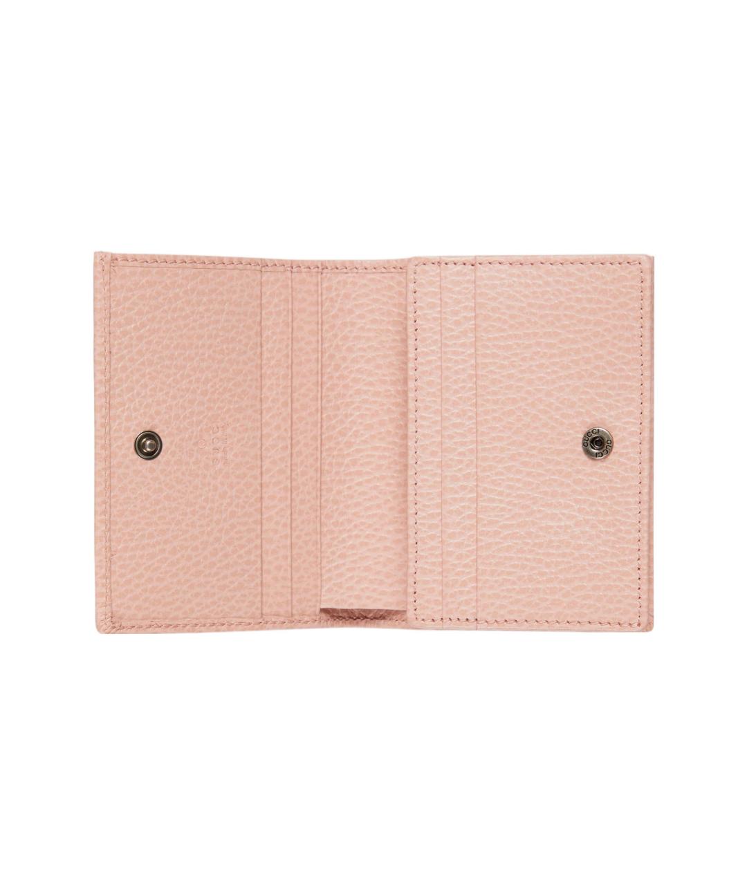 GUCCI Розовый кожаный кошелек, фото 5