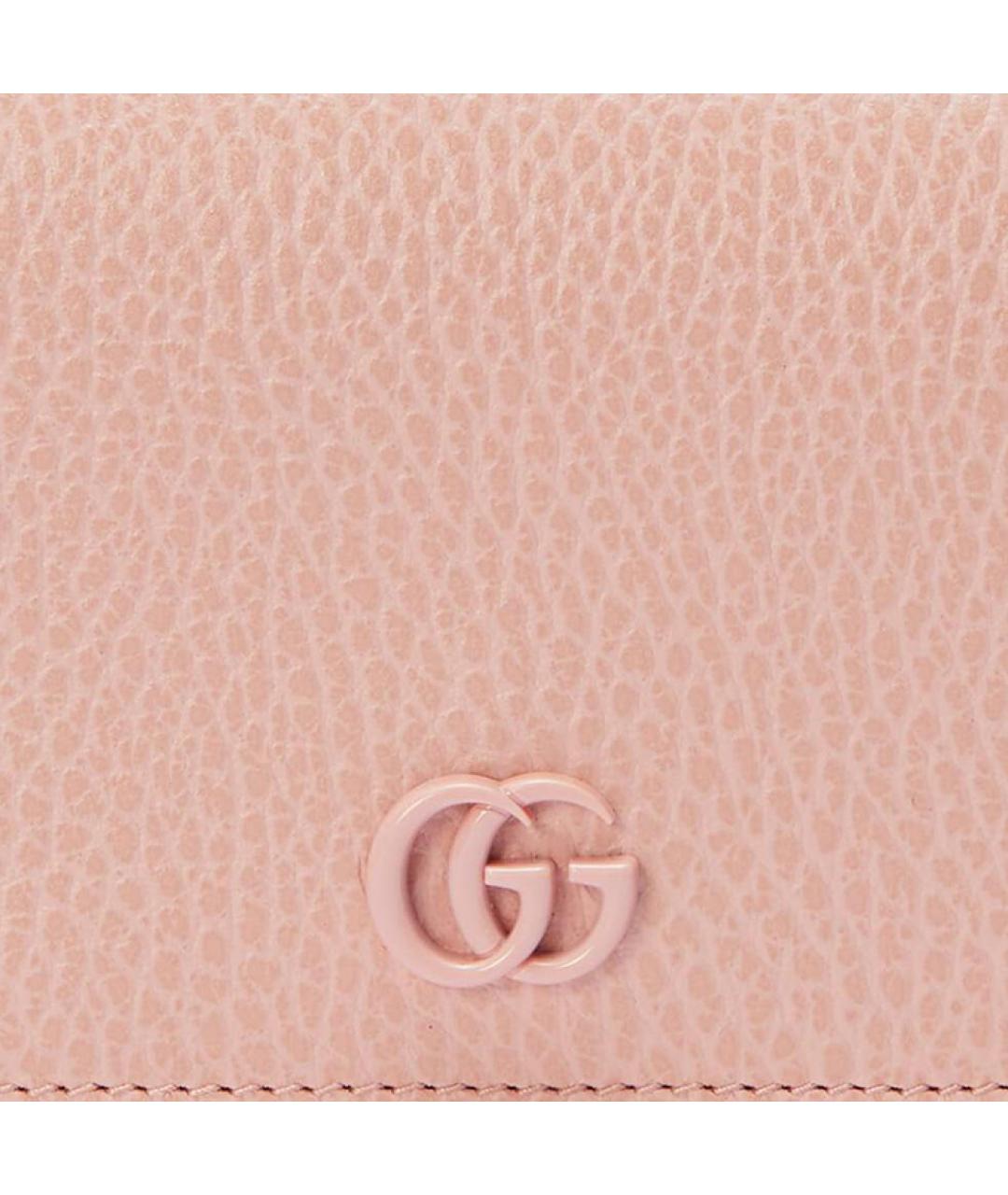 GUCCI Розовый кожаный кошелек, фото 7