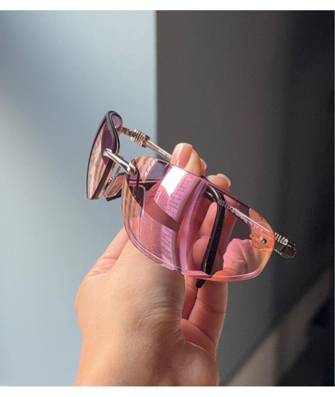 MIU MIU Металлические солнцезащитные очки, фото 5