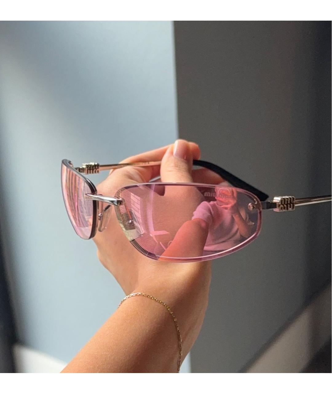 MIU MIU Металлические солнцезащитные очки, фото 7