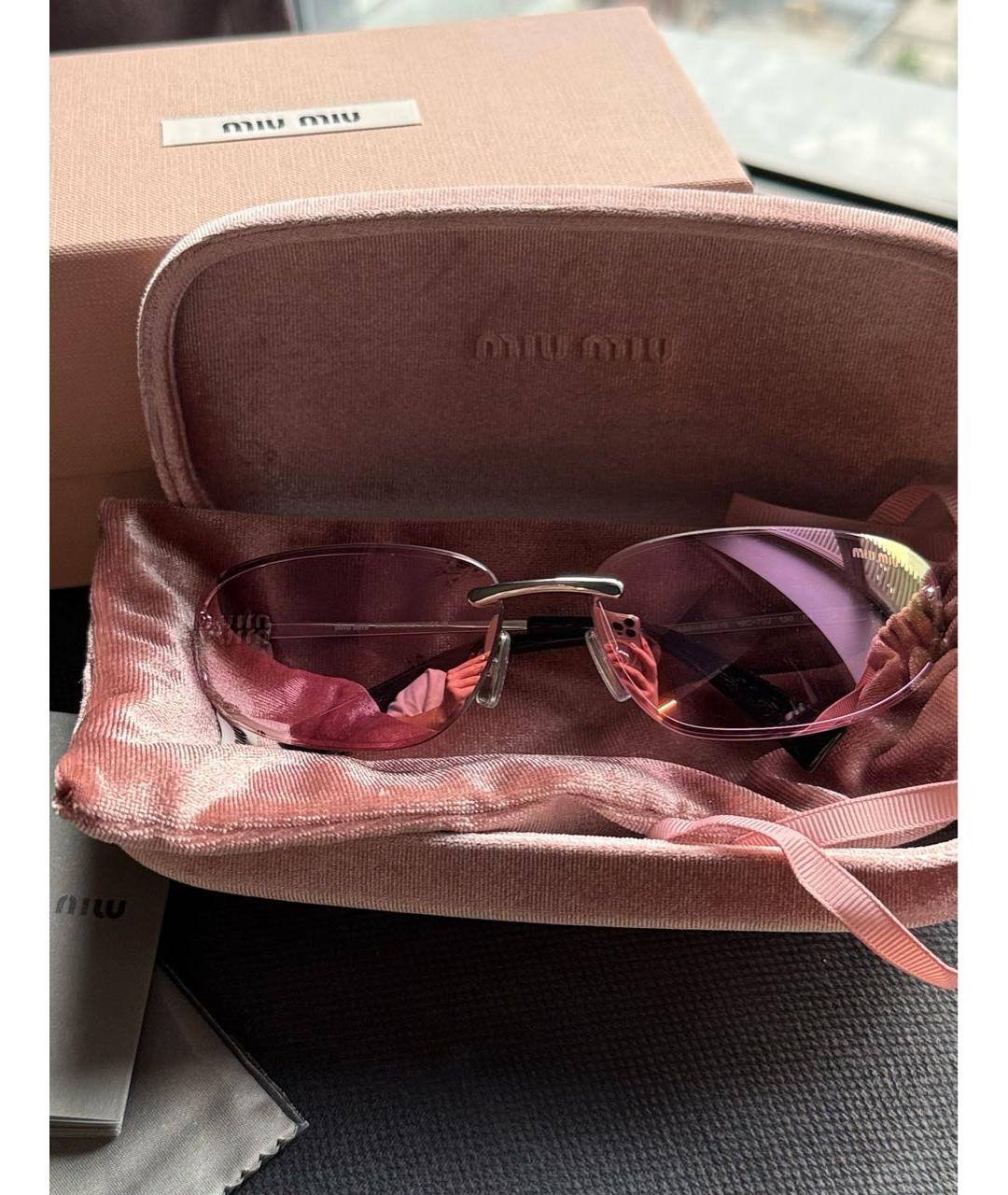 MIU MIU Металлические солнцезащитные очки, фото 3