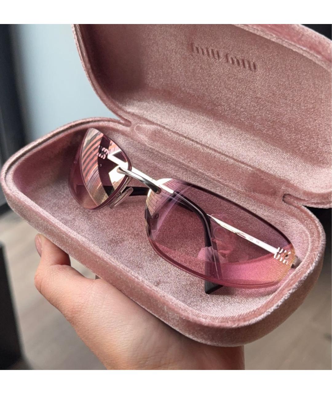 MIU MIU Металлические солнцезащитные очки, фото 2