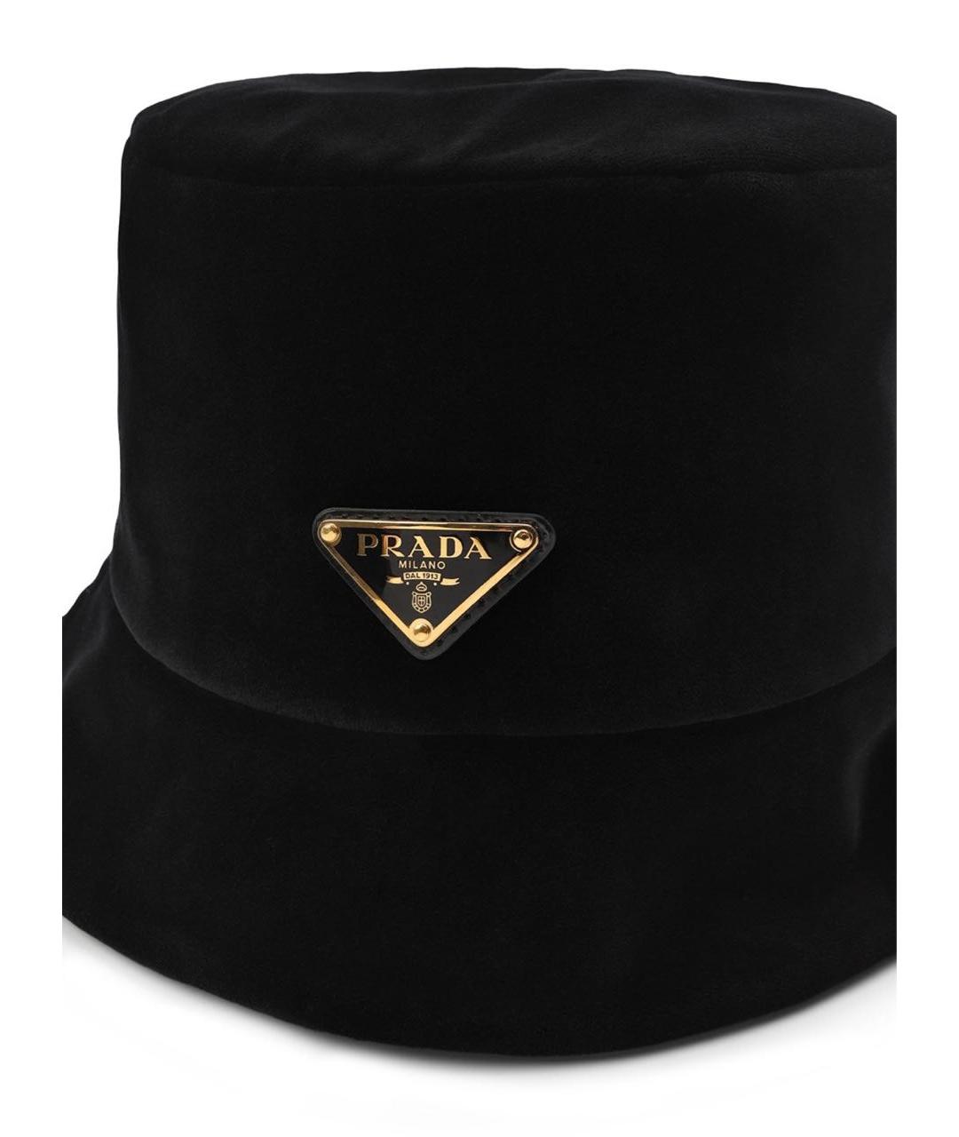 PRADA Черная хлопковая шляпа, фото 3