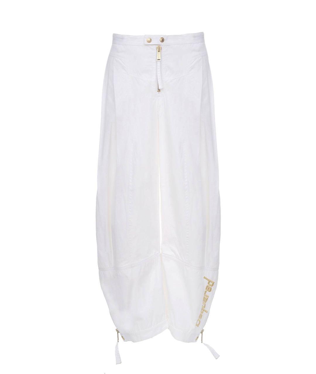 DSQUARED2 Белые хлопковые брюки широкие, фото 1