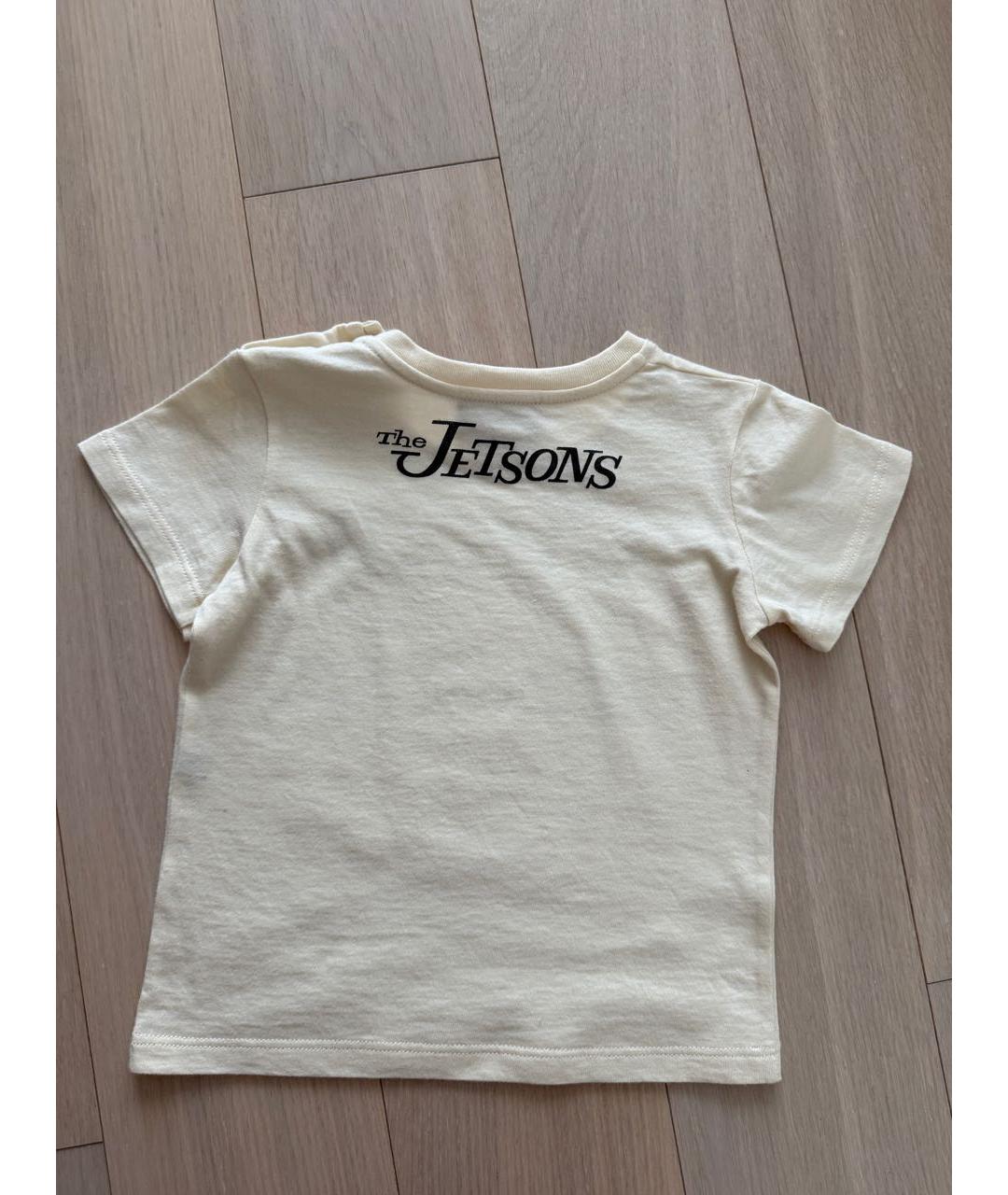 GUCCI KIDS Бежевая хлопковая детская футболка, фото 2