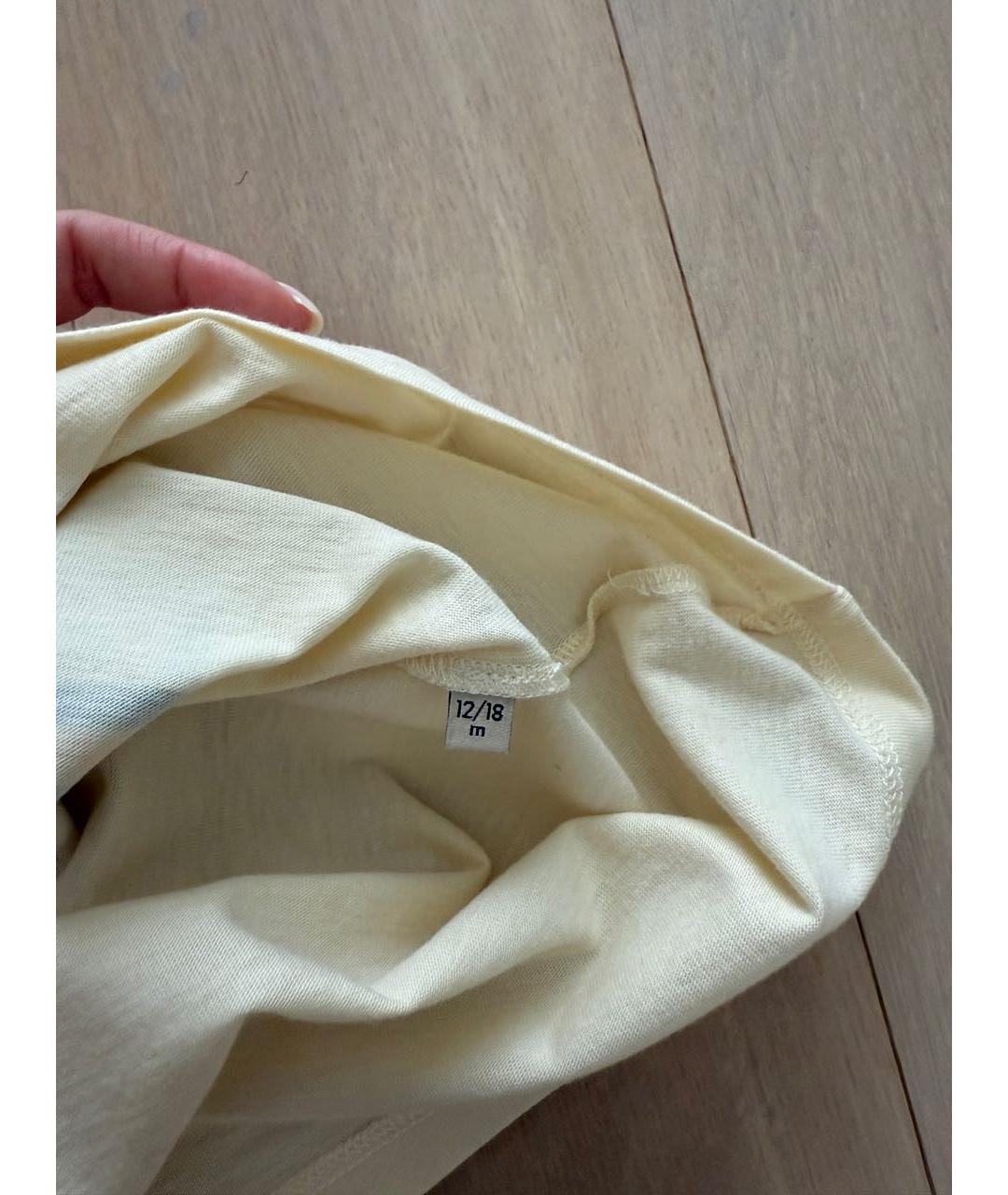 GUCCI KIDS Бежевая хлопковая детская футболка, фото 4
