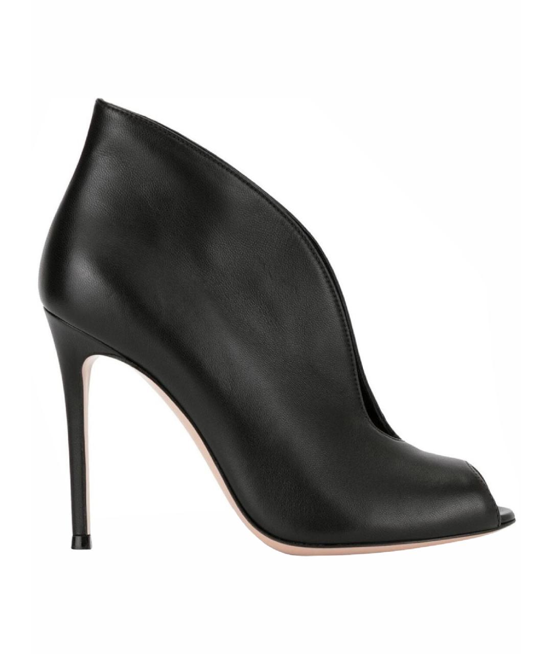 GIANVITO ROSSI Черные кожаные ботильоны, фото 5
