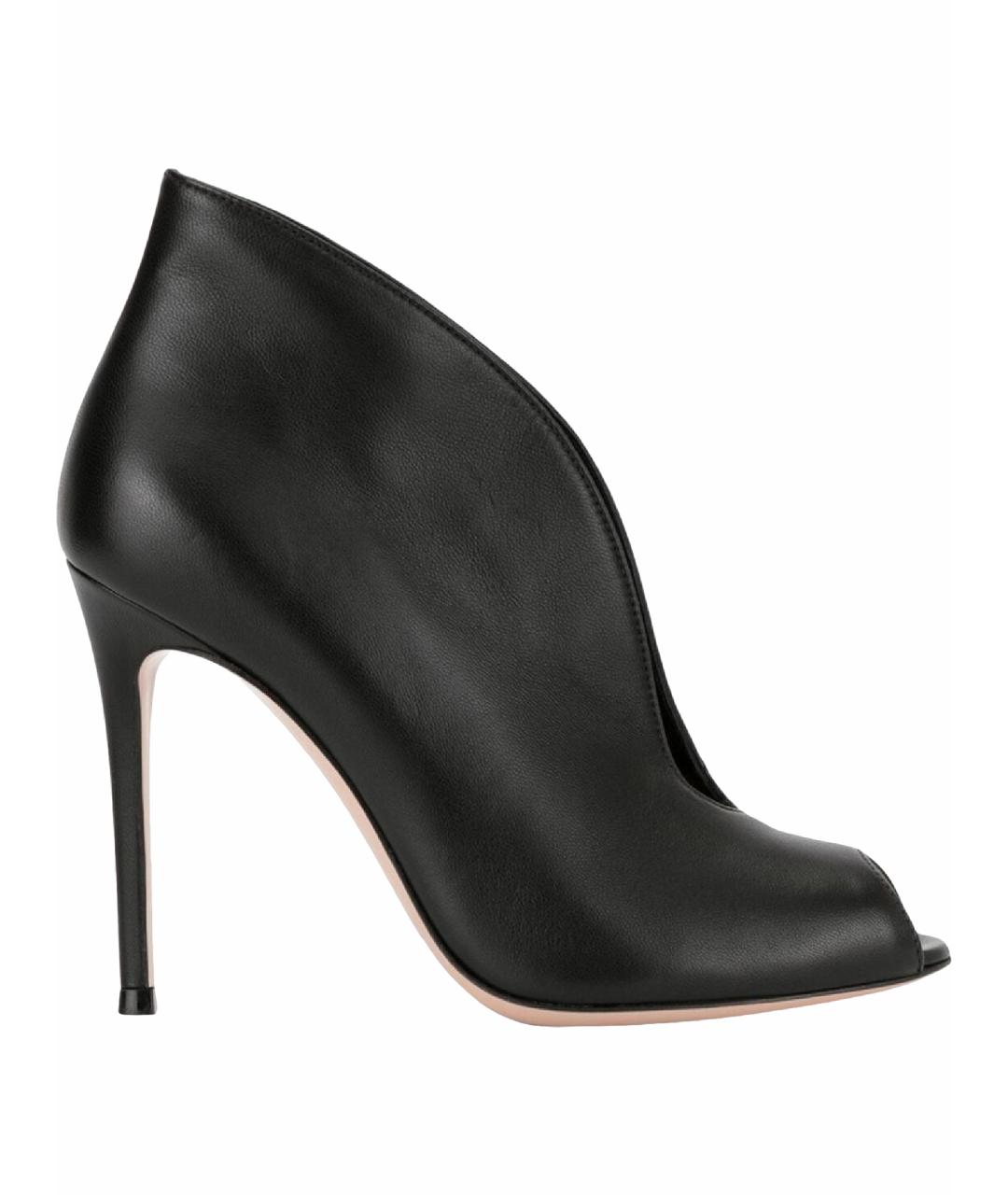 GIANVITO ROSSI Черные кожаные ботильоны, фото 1