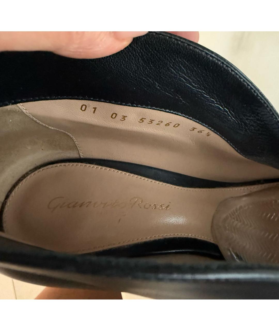 GIANVITO ROSSI Черные кожаные ботильоны, фото 3