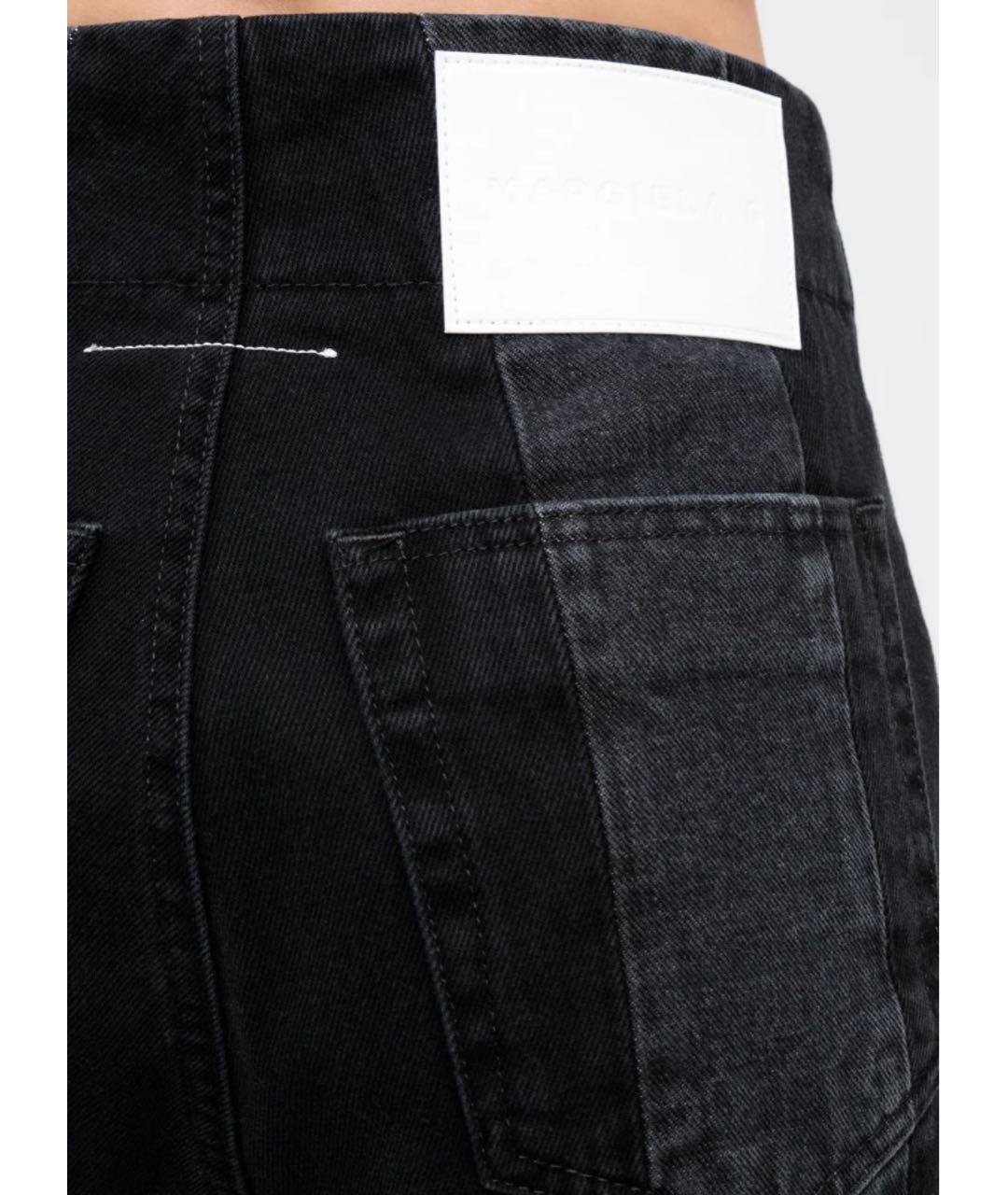 MM6 MAISON MARGIELA Антрацитовые хлопковые прямые джинсы, фото 4