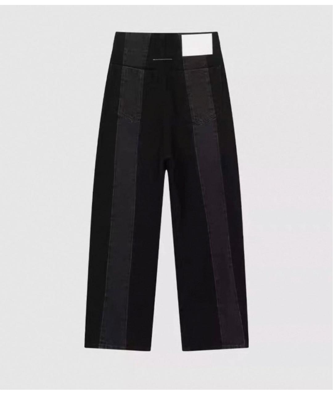 MM6 MAISON MARGIELA Антрацитовые хлопковые прямые джинсы, фото 2