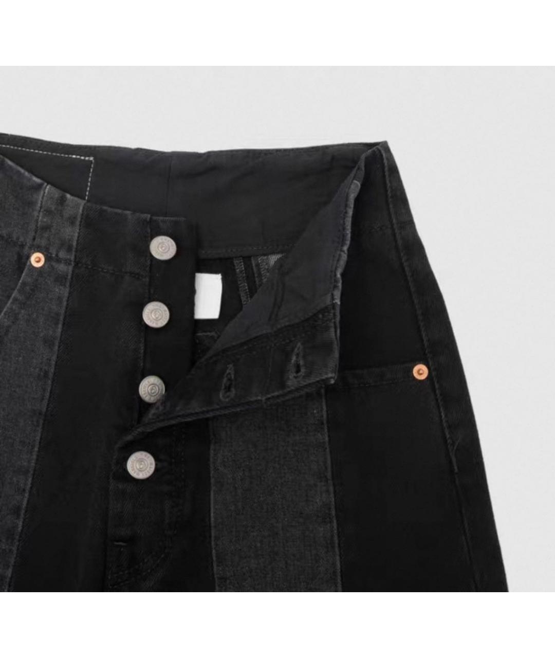 MM6 MAISON MARGIELA Антрацитовые хлопковые прямые джинсы, фото 3