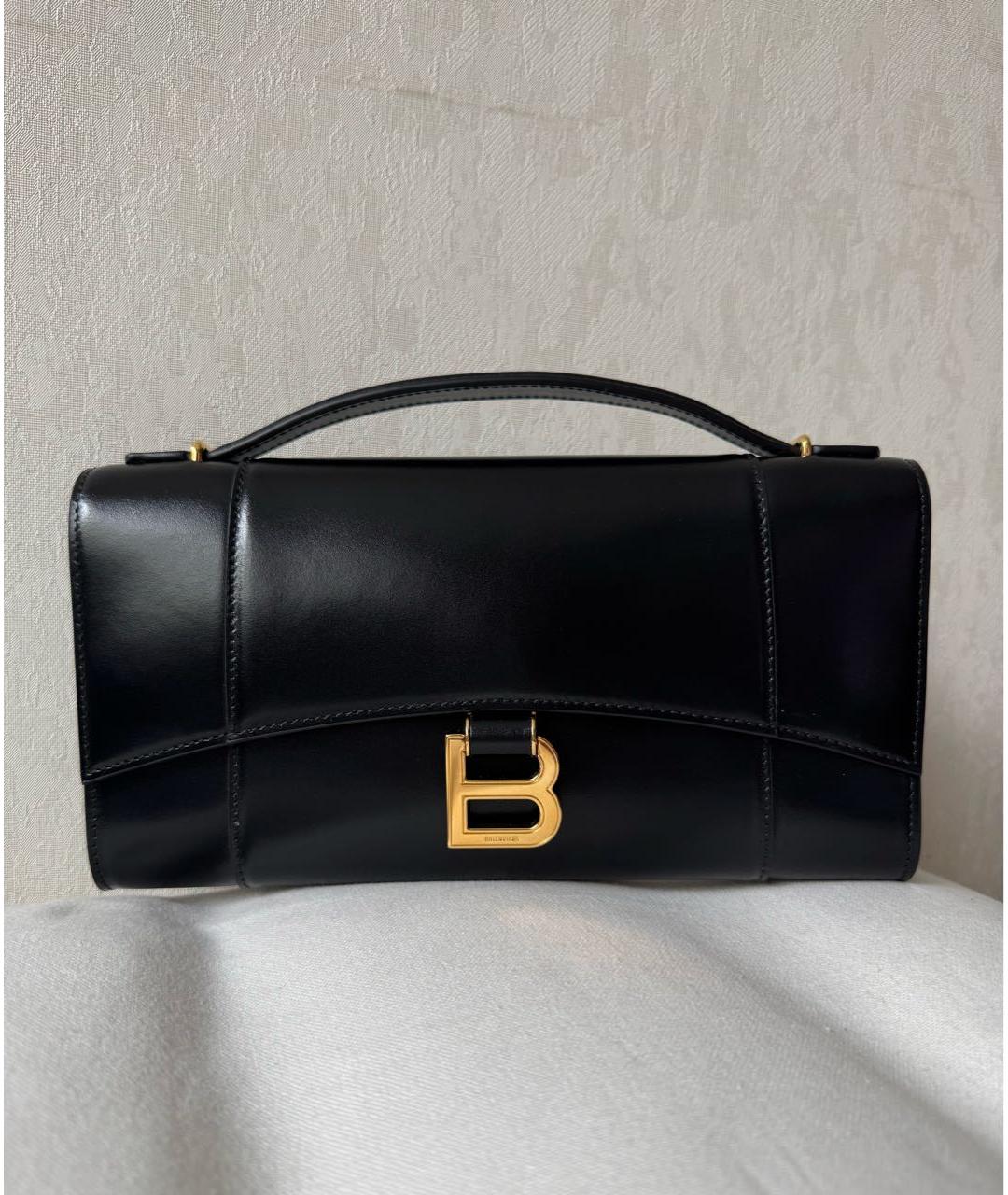 BALENCIAGA Черная кожаная сумка с короткими ручками, фото 8