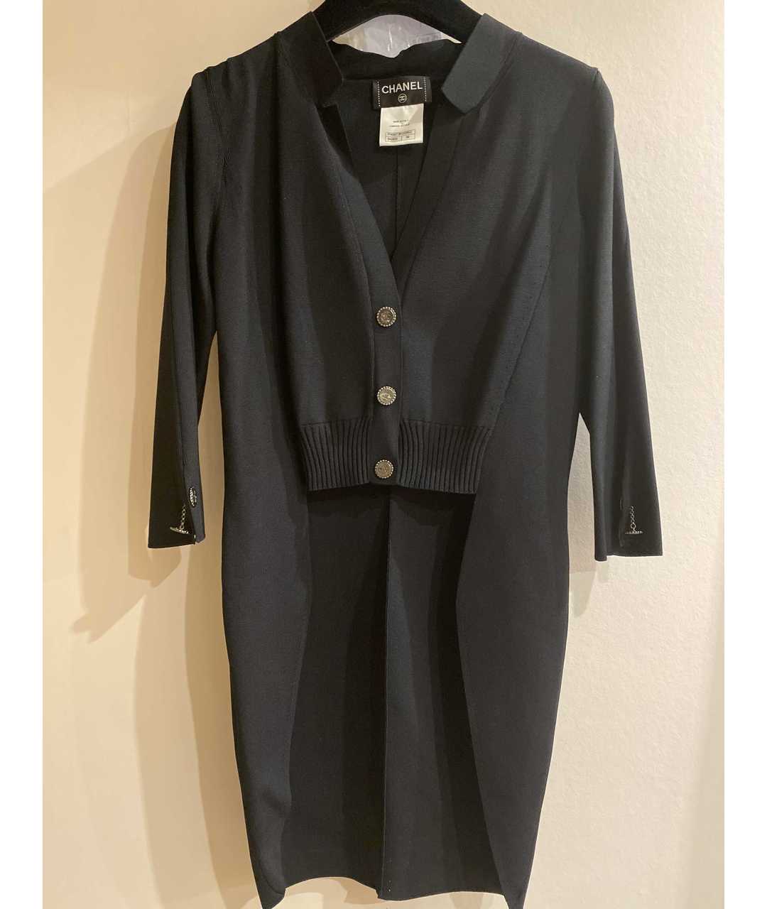 CHANEL PRE-OWNED Черный вискозный жакет/пиджак, фото 9
