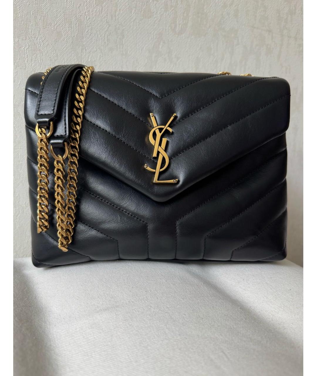 SAINT LAURENT Черная кожаная сумка через плечо, фото 9