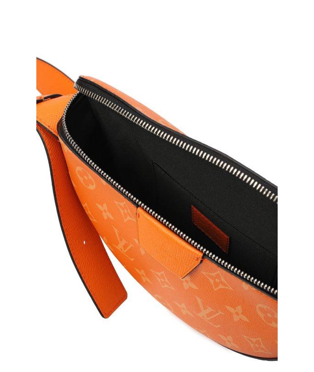 LOUIS VUITTON Оранжевая кожаная сумка на плечо, фото 4