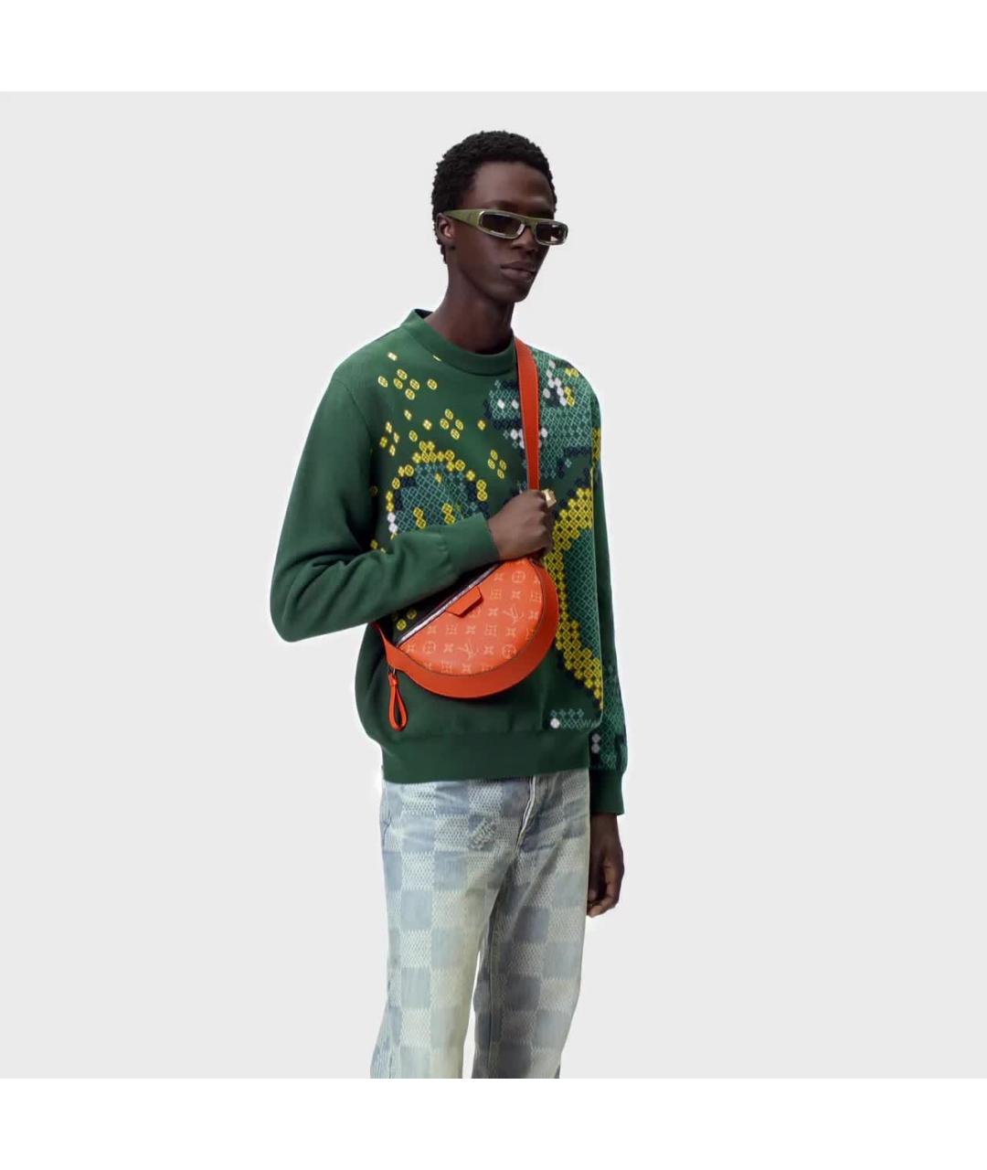 LOUIS VUITTON Оранжевая кожаная сумка на плечо, фото 6