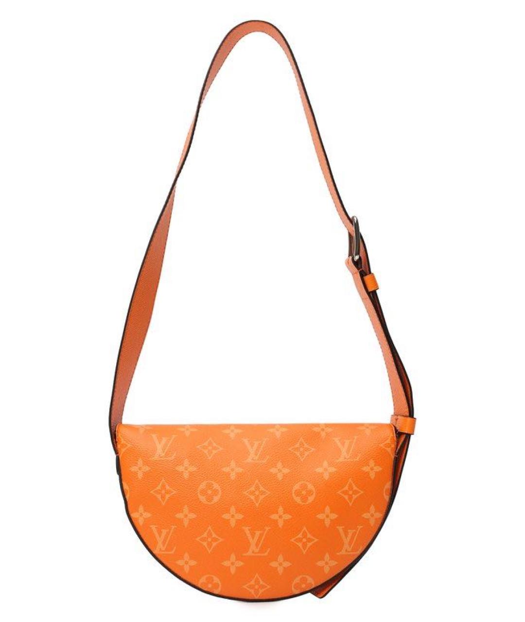 LOUIS VUITTON Оранжевая кожаная сумка на плечо, фото 2