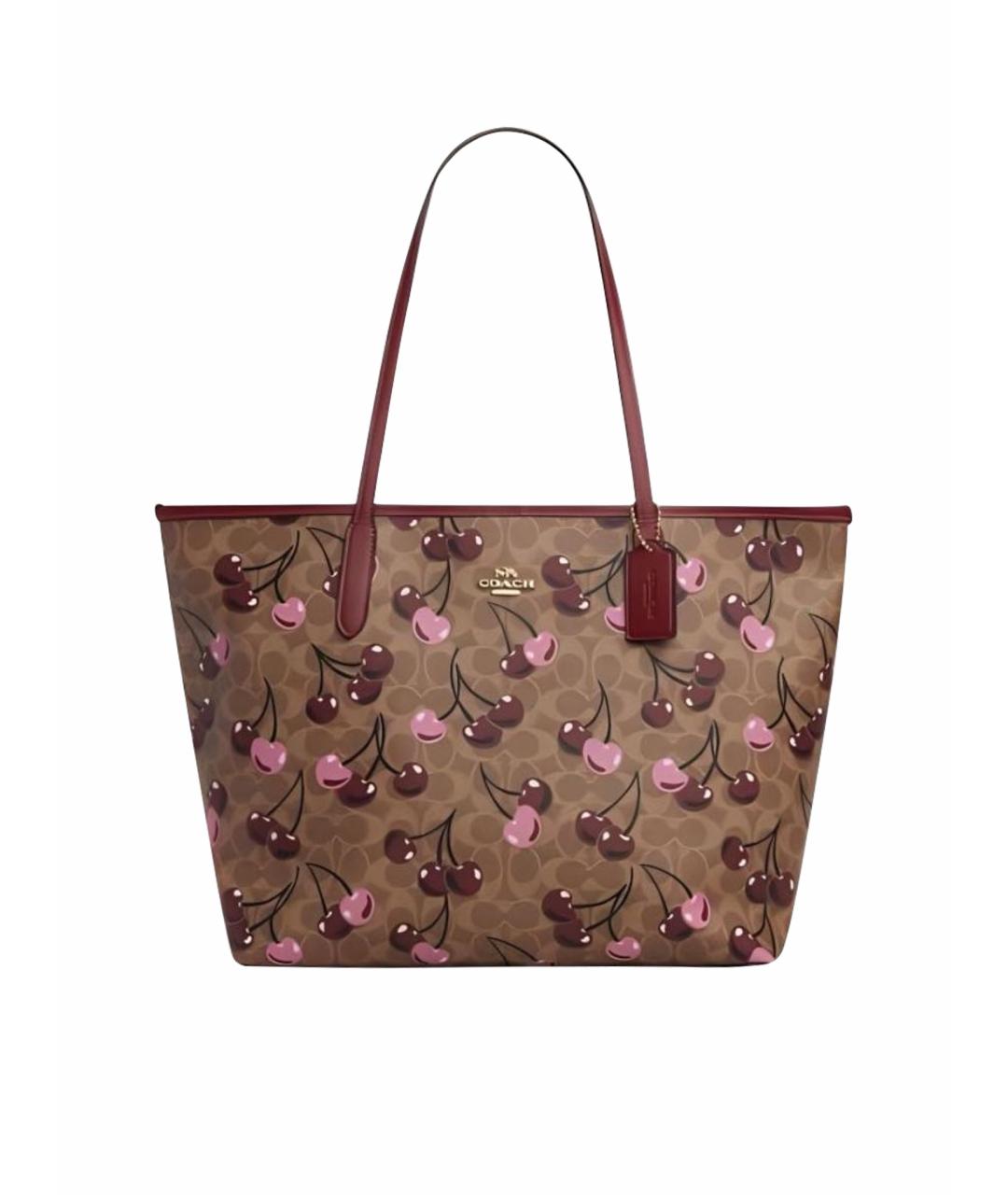 COACH Коричневая кожаная сумка тоут, фото 1