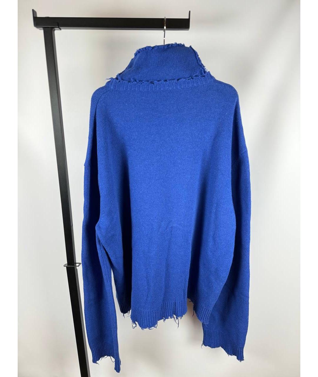 VETEMENTS Темно-синий шерстяной джемпер / свитер, фото 3