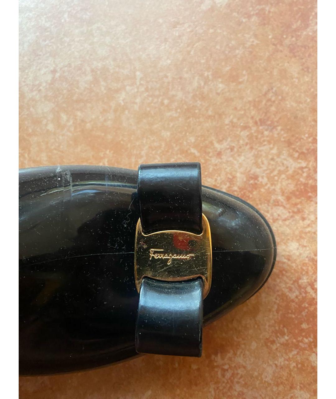 FERRAGAMO Черные резиновые сапоги, фото 3