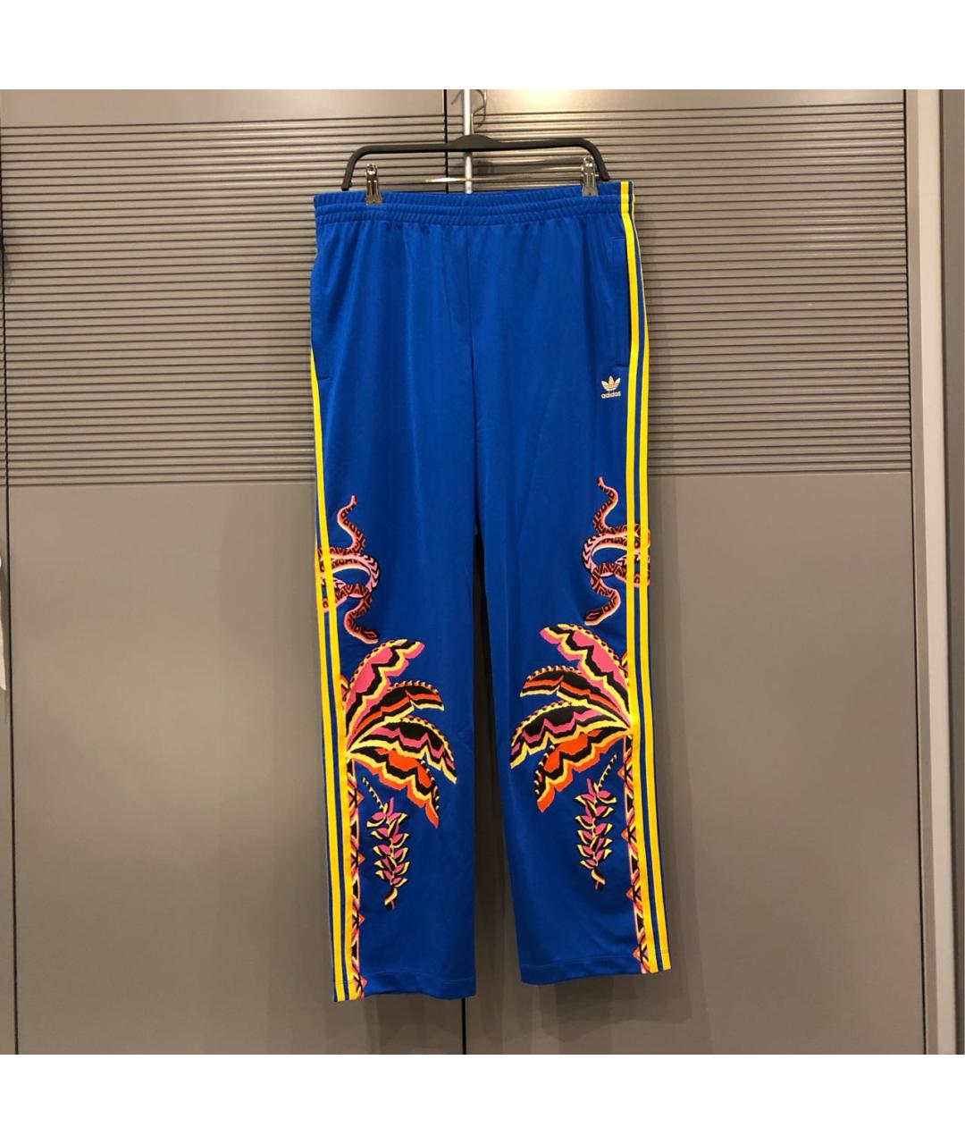 ADIDAS Синие полиэстеровые брюки широкие, фото 8