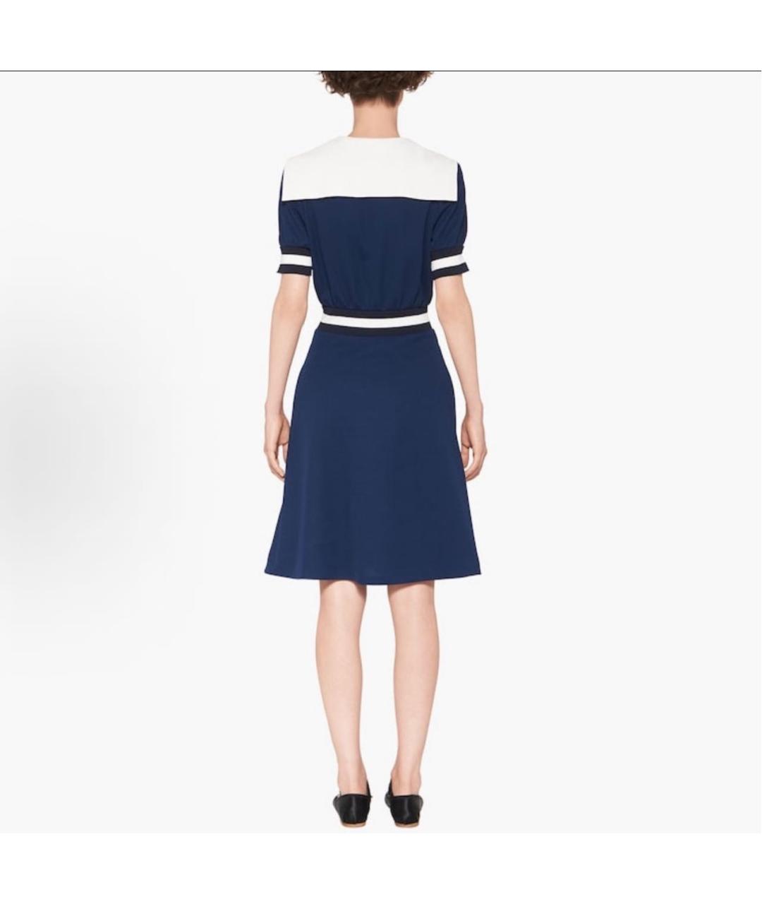 MIU MIU Синее хлопковое повседневное платье, фото 3