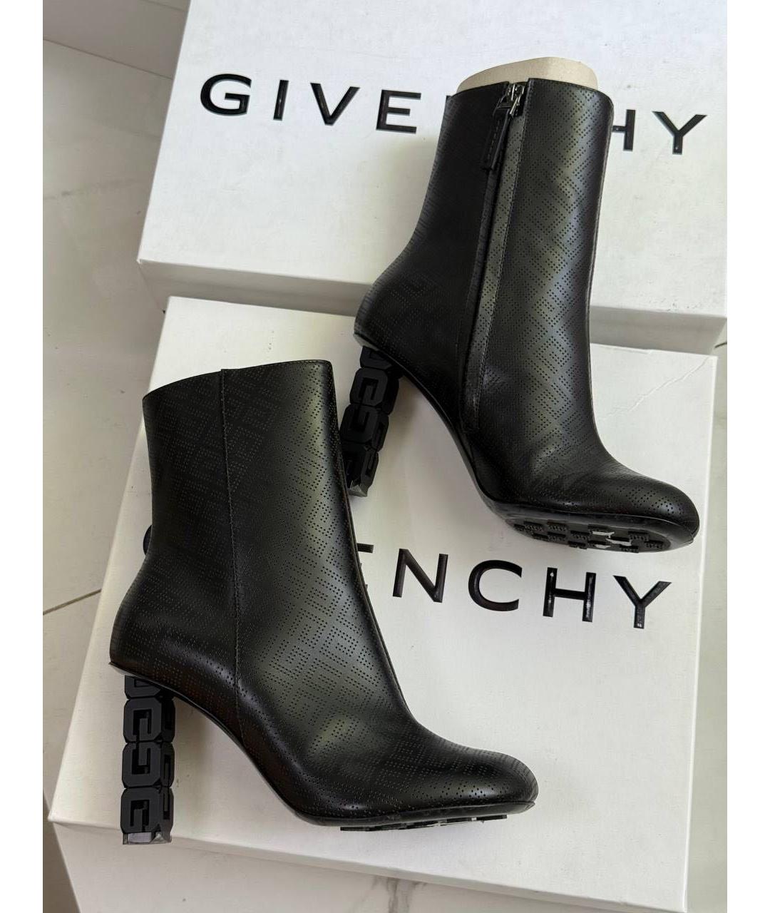 GIVENCHY Черные кожаные ботильоны, фото 2