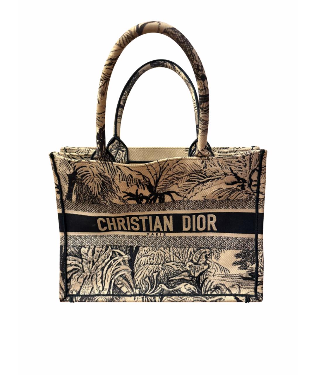 CHRISTIAN DIOR Синяя тканевая сумка тоут, фото 1
